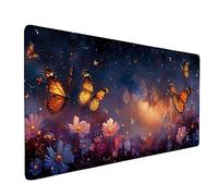 Tappetino Mouse Nero Tappetino Mouse Gaming XXL 700 x 300mm, Bordi Cuciti Mouse Pad Cielo Stellato Mousepad Base in Gomma Antiscivolo Impermeabile Accessori Scrivania per Gaming, Ufficio -ly2505GB