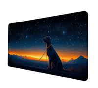 Tappetino Mouse Nero Tappetino Scrivania Grande 1000 x 500mm, Mousepad Cane Sottomano Scrivania con 3MM Bordi Cuciti, Impermeabile Mousepad Base in Gomma Antiscivolo per PC, Laptop, Gaming -hjw2506VC