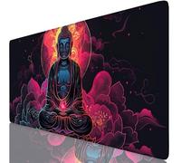 Tappetino Mouse Nero Tappetino Scrivania Zen Mouse Pad con Base in Gomma Antiscivolo per Pulire Lavabile, Sottomano Scrivania Antiscivolo, Mousepad per Giocatore, Ufficio Laptop 1000 x 500 x 3mm K0-10