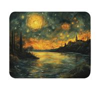 Tappetino Mouse Night Over The River 25X30Cm Soffice Tappetino Mouse Piccolo Confortevole Mousemat per Lavoro Gioco