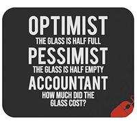 Tappetino Mouse Novelty Accounting Cost Accountant Glass Gag Mousepad Uso Prolungato Tappetino Scrivania Multifunzione Mouse Pad per Laptop Computer Casa 25X30CM