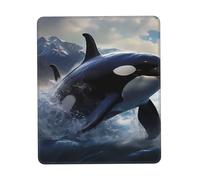 Tappetino Mouse Ocean Whale Jump Gaming Mouse Pad 10x12in