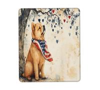 Tappetino Mouse Pad, 4Th Of July Independence Day Chow Chow Dog Puppy Dog Tappetino Da Gaming Lavabile Tappetino Mouse Antisfilacciamento Tappetino Mouse Gaming Per Notebook Gamers 25X30Cm