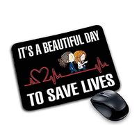 Tappetino Mouse Pad compatibile con Grey's it's beautiful day save life per dottori infermieri oss cardiologia