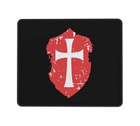 Tappetino Mouse Pad, Crusader Knights Templar Cross Tampone per Mouse Antiscivolo Tappeto Mouse Pratica Mouse Pad per Gamers Ufficio 25X30Cm