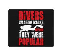 Tappetino Mouse Pad, Divers Wearing Masks Before They Were Popular Tappetino Mouse Confortevole Tappetini per Il Mouse Antisfilacciamento Tappetino da Gaming per Gaming Pc 25X30Cm