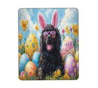 Tappetino Mouse Pad, Happy Easter Day Dog Puppy Dog Tappetino Mouse Base in Gomma Mouse Pad Multifunzionale Gaming Mousepad per Ufficio Gamers 25X30Cm