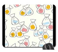 Tappetino Mouse Pad, Pattern Pocket Flowers Whale Tappetino per Mouse Antipolvere Tappetini per Il Mouse da Gioco Ergonomico Mousepad per Gaming Ufficio 25X30Cm