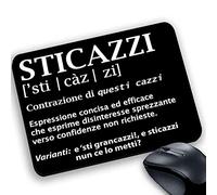 Tappetino Mouse pad personalizzabile Divertente scherzo frasi parolacce antistress sticazzi dizionario contrazione cazzi