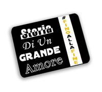 Tappetino Mouse Pad personalizzabile sp 2mm compatibile per tifosi bianconeri Gadget compatibile logo fantasia Storia di un grande amore #finoallafine bianco 7208009
