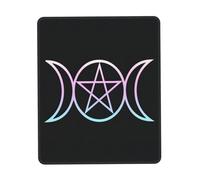 Tappetino Mouse Pad, The Triple Moon Goddess Wiccan Pentagram Symbol Gaming Tappetino Mouse Antisfilacciamento Tappetino da Gaming Pratica Mouse Pad per Computer Ufficio 25X30Cm
