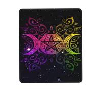 Tappetino Mouse Pad, The Triple Moon Goddess Wiccan Pentagram Symbol Tappetini Per Il Mouse Da Gioco Base In Gomma Gaming Mousepad Antisfilacciamento Gaming Pad Per Gamers Computer 25X30Cm