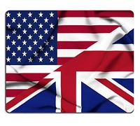 Tappetino Mouse Pad, United States of America And United Kingdom Waving Flag Tappetino Mouse Gaming Antisfilacciamento Mouse Pad Personalizzato Gaming Pad per Gaming Ufficio 25X30Cm