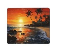 Tappetino Mouse Palm Tree Sun Landscape 25X30Cm Base in Gomma Mouse Pad Soffice Mousepad per Pc Gioco
