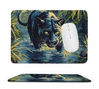 Tappetino Mouse Pantera Nera della giungla - Tappetino Scrivania Gaming, Impermeabile e Antiscivolo 420x350x3mm| Accessori Gaming per Scrivania | Desk Mat | Migliora la Precisione e la Velocità k-124