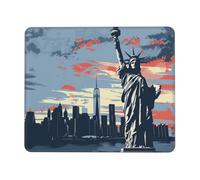 Tappetino Mouse Piccolo 180 x 220 mm, Tappetini Mouse Gaming Statua della Libertà, Mousepad Impermeabile e Antiscivolo, con Bordo Cucito, Pratica e Facile da Pulire, Ufficio, Laptop, PC l-1091
