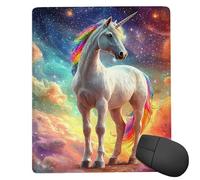 Tappetino Mouse Piccolo 180 x 220 mm - Tappetino Mouse Gaming unicorno cielo stellare Mousepad - Controllo Preciso del Mouse Migliora la Velocità e la Precisione - Accessori Scrivania - Regali ti210