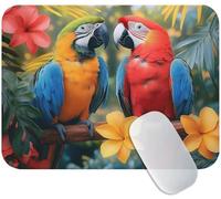 Tappetino Mouse Piccolo 200x150x3mm Pappagallo, Tappetino Mouse Animale, Tessuto Morbido e Durevole con Retro in Gomma per Precisione, Silenzioso e Comfortevole, Perfetto per Laptop, Gaming M3-381