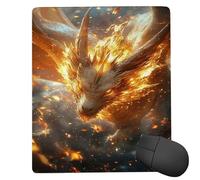 Tappetino Mouse Piccolo 290 x 240 mm, Tappetini Mouse Gaming Dragone d'oro, Mousepad Impermeabile e Antiscivolo, con Bordo Cucito, Pratica e Facile da Pulire, Ufficio, Laptop, PC, Regalo per uomo l471