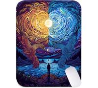 Tappetino Mouse Piccolo 29x24 cm, Tappetino Scrivania Blu Mouse Pad con Base in Gomma Antiscivolo, Impermeabile Mousepad Fenice Sottomano Scrivania con Bordi Cuciti Durevoli, Ufficio Accessori J2-165