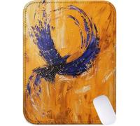 Tappetino Mouse Piccolo 29x24 cm, Tappetino Scrivania Viola Mouse Pad con Base in Gomma Antiscivolo, Impermeabile Mousepad Fenice Sottomano Scrivania con Bordi Cuciti, Ufficio Accessori, Regalo J2-907