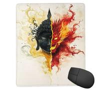 Tappetino Mouse Piccolo 340 x 280 mm - Tappetino Mouse Gaming demonio Zen Mousepad - Controllo Preciso del Mouse Migliora la Velocità e la Precisione - Tenuta Stabile - Accessori Scrivania ti90