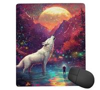 Tappetino Mouse Piccolo 420 x 350 mm - Tappetino Mouse Gaming Luna Gatto Mousepad - Controllo Preciso del Mouse Migliora la Velocità e la Precisione - Tenuta Stabile - Accessori Scrivania ti1166