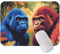 Tappetino Mouse Piccolo 420x350x3mm Gorilla, Tappetino Mouse Animale, Tessuto Morbido e Durevole con Retro in Gomma per Precisione, Silenzioso e Comfortevole, Perfetto per Laptop, Gaming, Regalo M3-9