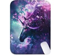 Tappetino Mouse Piccolo 42x35 cm, Tappetino Scrivania Viola Mouse Pad con Base in Gomma Antiscivolo, Impermeabile Mousepad Unicorno Sottomano Scrivania con Bordi Cuciti, Ufficio Accessori J2-225