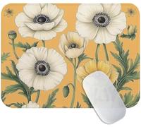 Tappetino Mouse Piccolo 600x400x3mm Fiori, Tappetino Mouse Giallo, Tessuto Morbido e Durevole con Retro in Gomma per Precisione, Silenzioso e Comfortevole, Perfetto per Laptop, Gaming, Regalo M3-225