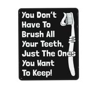 Tappetino Mouse Piccolo You Don't Have To Brush all Your Teeth Just The Ones You Want To Keep 25X30Cm Base in Gomma Tappetini Mouse Confortevole Mousemat per Gioco Pc