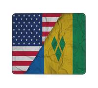 Tappetino Mouse Plicated America Saint Vincent And The Grenadines Flag Mousepad Base Antiscivolo Tappetino per Mouse Soft Accessori Gaming per Ufficio Casa Pc E Laptop S