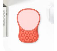 Tappetino Mouse Poggiapolsi con Supporto Polso e Design Massaggio, Comodo Ergonomico Mouse Pad, Tappetino per Mouse con Schiuma di Memoria e Base in PU Antiscivolo(Orange,4pcs)
