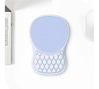 Tappetino Mouse Poggiapolsi con Supporto Polso e Design Massaggio, Comodo Ergonomico Mouse Pad, Tappetino per Mouse con Schiuma di Memoria e Base in PU Antiscivolo(Light blue,1pc)