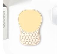 Tappetino Mouse Poggiapolsi per il Polso e Design Massaggiante,Mousepad Ergonomico con Memory Foam Base in PU Antiscivolo, per Gaming l'Ufficio(Duck egg yellow,4pcs)