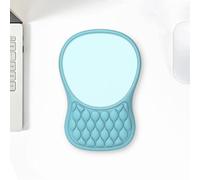 Tappetino Mouse Poggiapolsi per il Polso e Design Massaggiante,Mousepad Ergonomico con Memory Foam Base in PU Antiscivolo, per Gaming l'Ufficio(Lake blue,1pc)