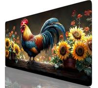 Tappetino Mouse Pollo Tappetino Mouse XXL 600x400x3mm Mousepad Cartone animato Sottomano Scrivania Ufficio Accessori Gaming, Tappeto Scrivania Antiscivolo, Migliora Precisione e Velocità,Regalo Y8-654