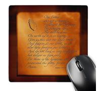 Tappetino Mouse, Prayer Hands And Verse Embossed On Copper Lavabile Tappeto Mouse Multifunzionale Mousepad per Pc Notebook Gamers 25X30cm