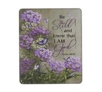 Tappetino Mouse Pretty Purple Hydrangea Butterfly Be Still And Know That I Am God Rustic 25X30Cm Bordo Cucito Tappetino Mouse Piccolo Confortevole Mousepad per Pc Laptop