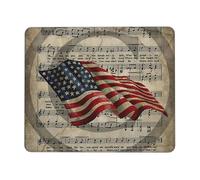 Tappetino Mouse Primitive Patriotic Star Spangled Banner American Flag Confortevole Tappetino Mouse Gaming Bordi Cuciti Accessori Gaming per Mac Computer Laptop 10X12In