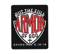 Tappetino Mouse Put The Full Armor of God Ephesians 6.10 18 Tappetino Scrivania Impermeabile Mouse Pad Multifunzione Mousepad per Laptop Computer Casa 25X30CM