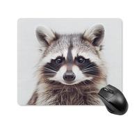 Tappetino Mouse Raccoon Headshot Portrait Tappetini Resistente agli Schizzi Mousepad Gaming Mouse Pad per Computer Casa Pc E Laptop S