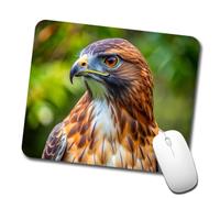 Tappetino Mouse, Red-Tailed Hawk Raptor Bird of Prey Superficie Liscia Tappetino per Mouse Confortevole Mousepad per Gamers Computer Notebook 25X30cm