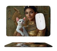 Tappetino Mouse Regina d'Egitto - Tappetino Scrivania Gaming PC, Impermeabile e Antiscivolo 290x240x3mm| Accessori Gaming per Scrivania | Desk Mat | Migliora la Precisione e la Velocità | Portatile k6