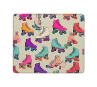 Tappetino Mouse Retro Colorful Roller Skates Tappetini Base Antiscivolo Mouse Pad Portatile Accessori Gaming per Ufficio Essenziale per Ufficio Casa XL
