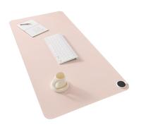 Tappetino Mouse Riscaldato, con Controllo Della Temperatura a 3 Livelli, Superficie in Pelle Sintetica, Tappeto Mouse Automatico Dopo 3 ore(Pink,36 * 60cm/14.1 * 23.6in)