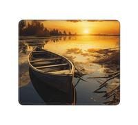 Tappetino Mouse River Sunset Wooden Boat Lavabile Gaming Mouse Pad Antiscivolo Accessori Gaming per Computer Pc Ufficio 10X12In
