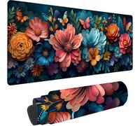 Tappetino Mouse Rosa Tappetino Mouse Grande Fiore Esteso Gaming Mousepad XXL 600x300x3 mm, Base in Gomma Impermeabile e Antiscivolo Sottomano Scrivania per Gaming, Laptop, Accessori Scrivania C-I