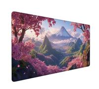 Tappetino Mouse rosa Tappetino Scrivania 1200x400x3mm, Mousepad Monte Fuji Mouse Pad Resistente Confortevole con Bordi Cuciti, Antiscivolo Lavabile Accessori Scrivania per Ufficio Giocatori XZ-593