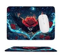 Tappetino Mouse Rose Ala - Tappetino Scrivania Gaming PC, Impermeabile e Antiscivolo 360x300x3mm| Accessori Gaming per Scrivania | Desk Mat | Migliora la Precisione e la Velocità | Portatile k-557
